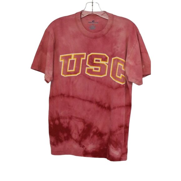 Russel Athletics USC Custom Bleach Dye T-shirt Size Small - Picture 1 of 5